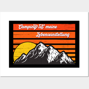 Camping Ist Meine Lebenseinstellung I Camper Sprüche Posters and Art